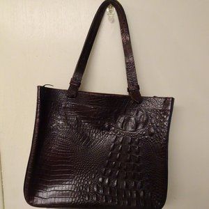 Antonio Secpi Italy Alligator Stamped Leather TOTE
